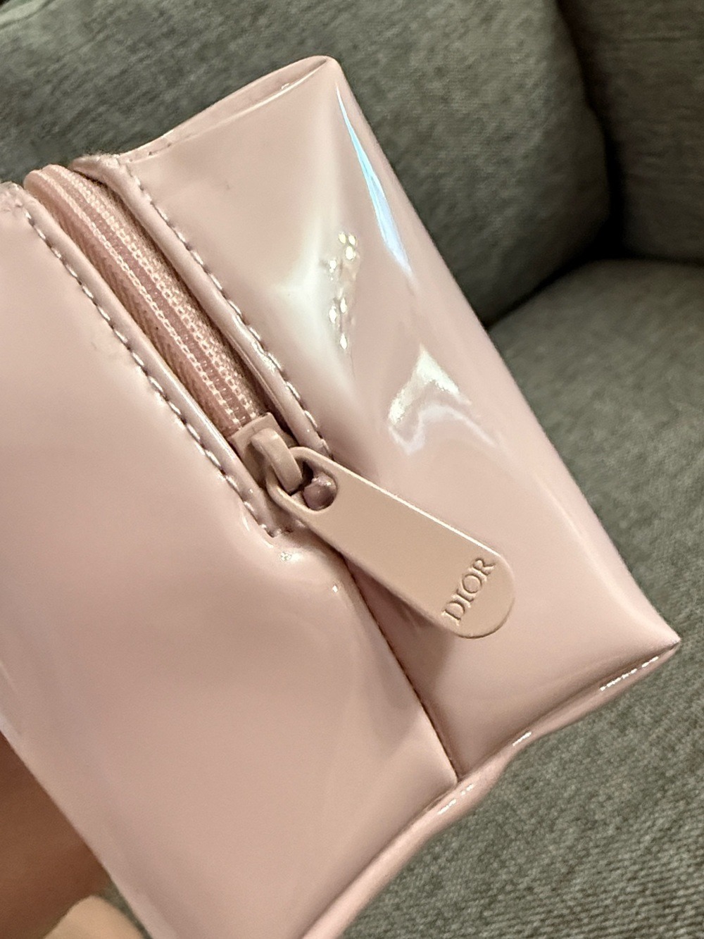 Dior Beauty Baby Pink Glossy Patent CD Makeup Bag Pouch New Authentic - Picture 12 of 15